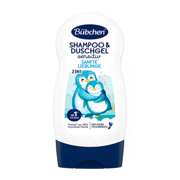 Bubchen 2in1 Sensitive Shampoo & Shower Gel - Gentle formula for babies, perfect for sensitive skin and hair care.