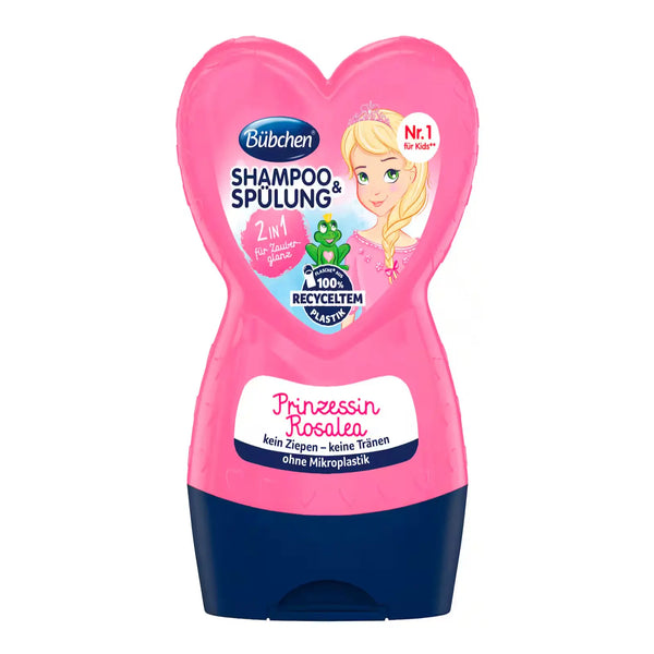 Bubchen Kids 2in1 Shampoo & Shower Gel Princess Rosalea - Gentle, kid-friendly formula with a fun princess scent for hair and skin.