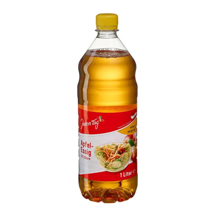 Jeden Tag Apple Cider Vinegar, pure and natural apple cider vinegar for health and wellness, perfect for daily use in cooking or as a tonic.