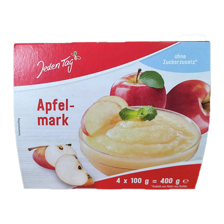 Jeden Tag Apple Puree - Natural, smooth apple puree with no added sugar, perfect for snacks, baking, or baby food.