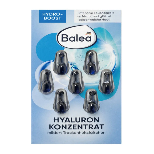 Balea Hyaluronic Acid Concentrate Capsules 7 pcs – German intensive moisture and hydrating skincare available in Singapore