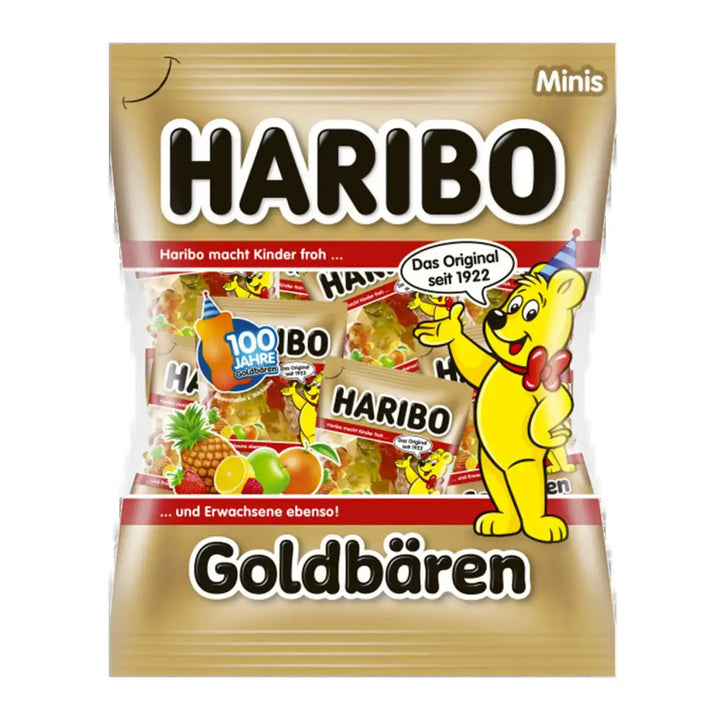 Haribo Gold Bears Gummy 20 Mini Packs 250g – classic fruity bear gummies in convenient mini packs, perfect for sharing