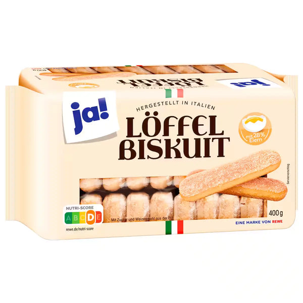 Ja! Ladyfingers Biscuits 400g with 28% Eggs German Snack
