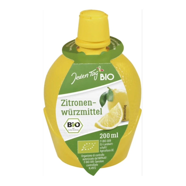 Jeden Tag Organic Lemon Extract 200ml – Organic lemon condiment for cooking and baking, made in Germany