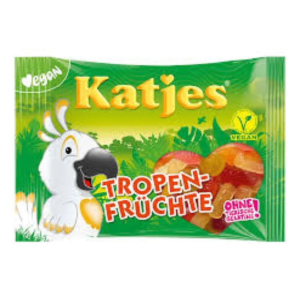 Katjes Tropical Fruit Gummy Vegan 175g – German vegan gummy candy with tropical fruit flavors, gelatin-free and palm oil-free